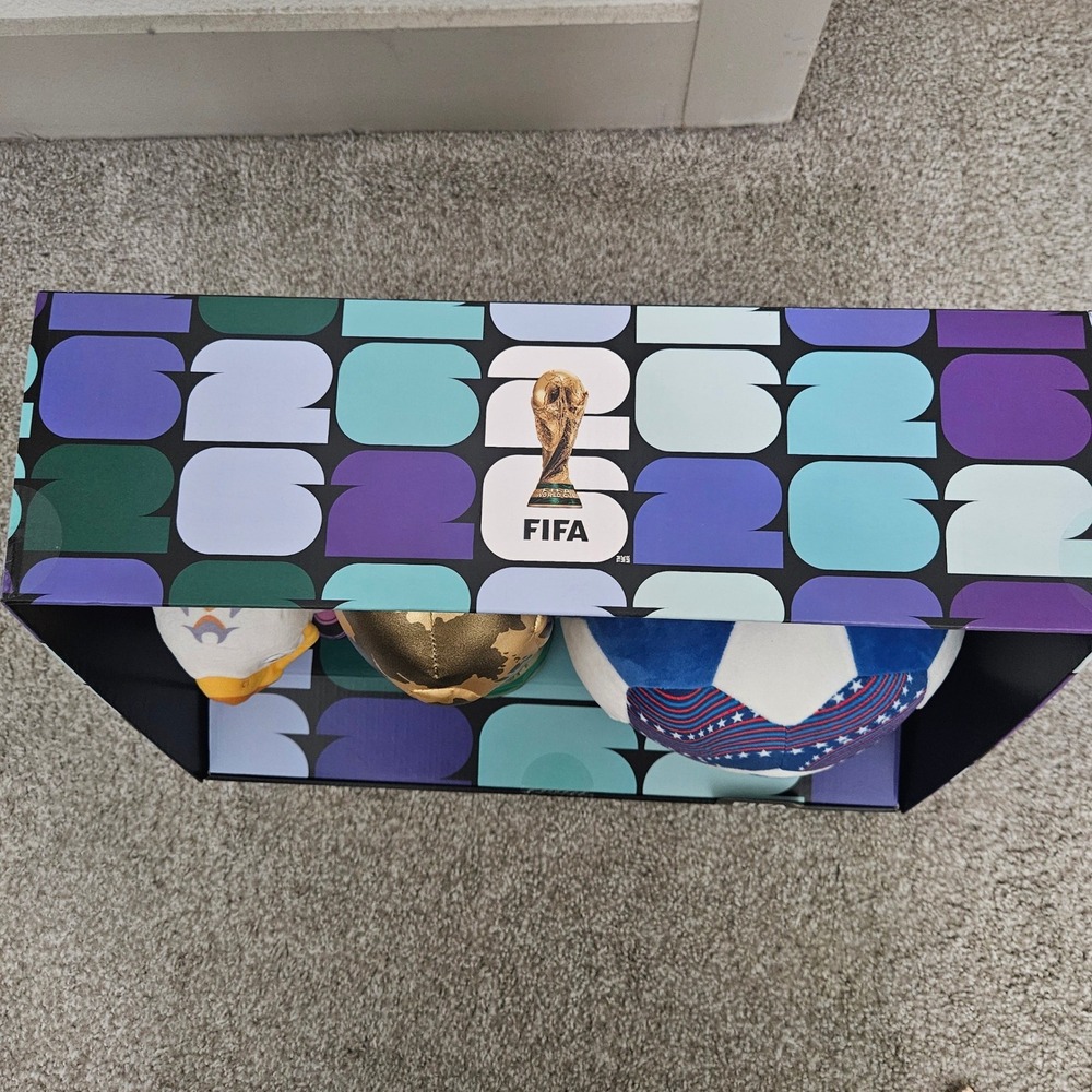 FIFA World Cup 26 USA Plush 3 Pack Set Eagle Trophy Soccer Ball Jazwares New - Picture 2 of 6